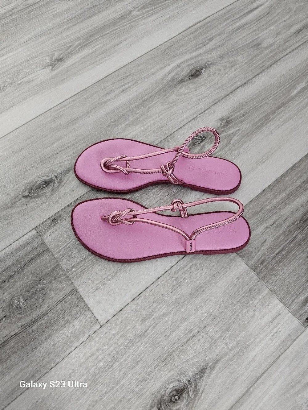 Havaianas Pink Braided Strap Flat Sandals Sz 11